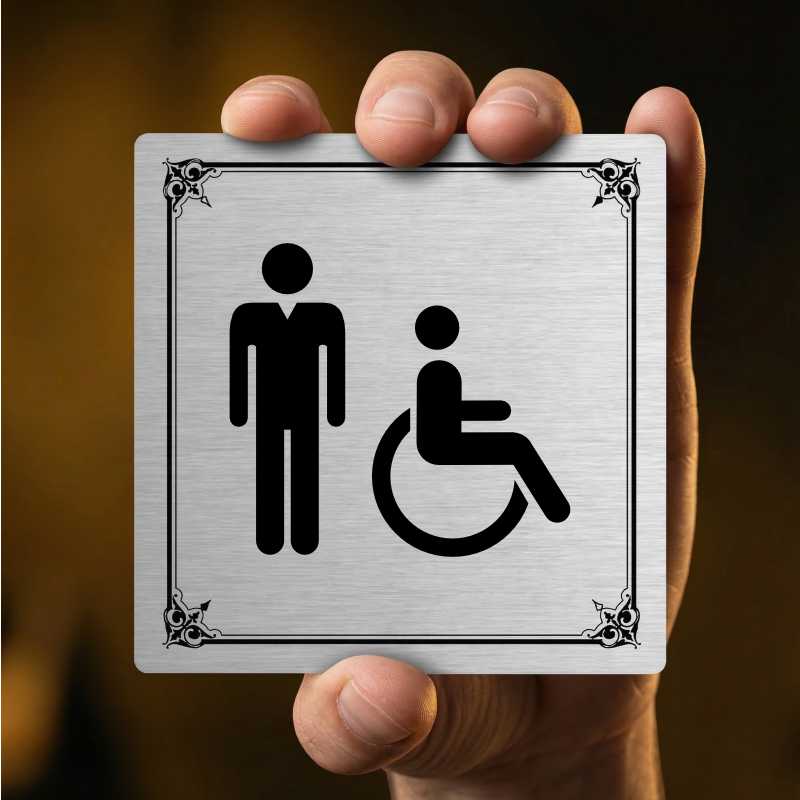 WC muži Invalidé, 118x118mm, bílá, Texas